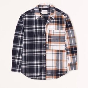 Abercrombie & Fitch Flannel Shirt Plaid Oversized Soft AF Button Up XS Women’s